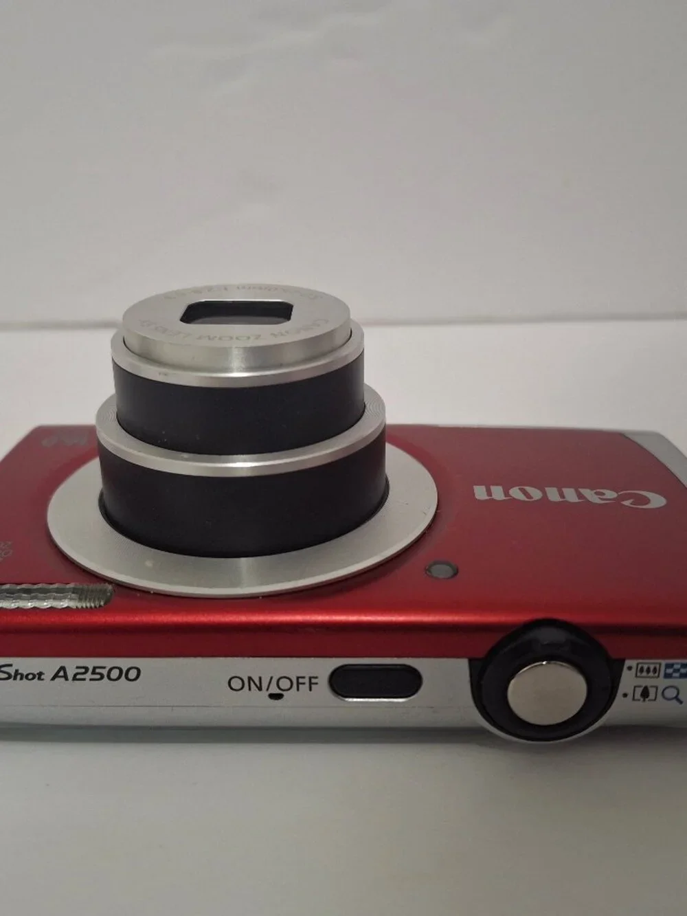 Canon PowerShot A2500 16MP Digital Camera, Red, 5x Optical Zoom